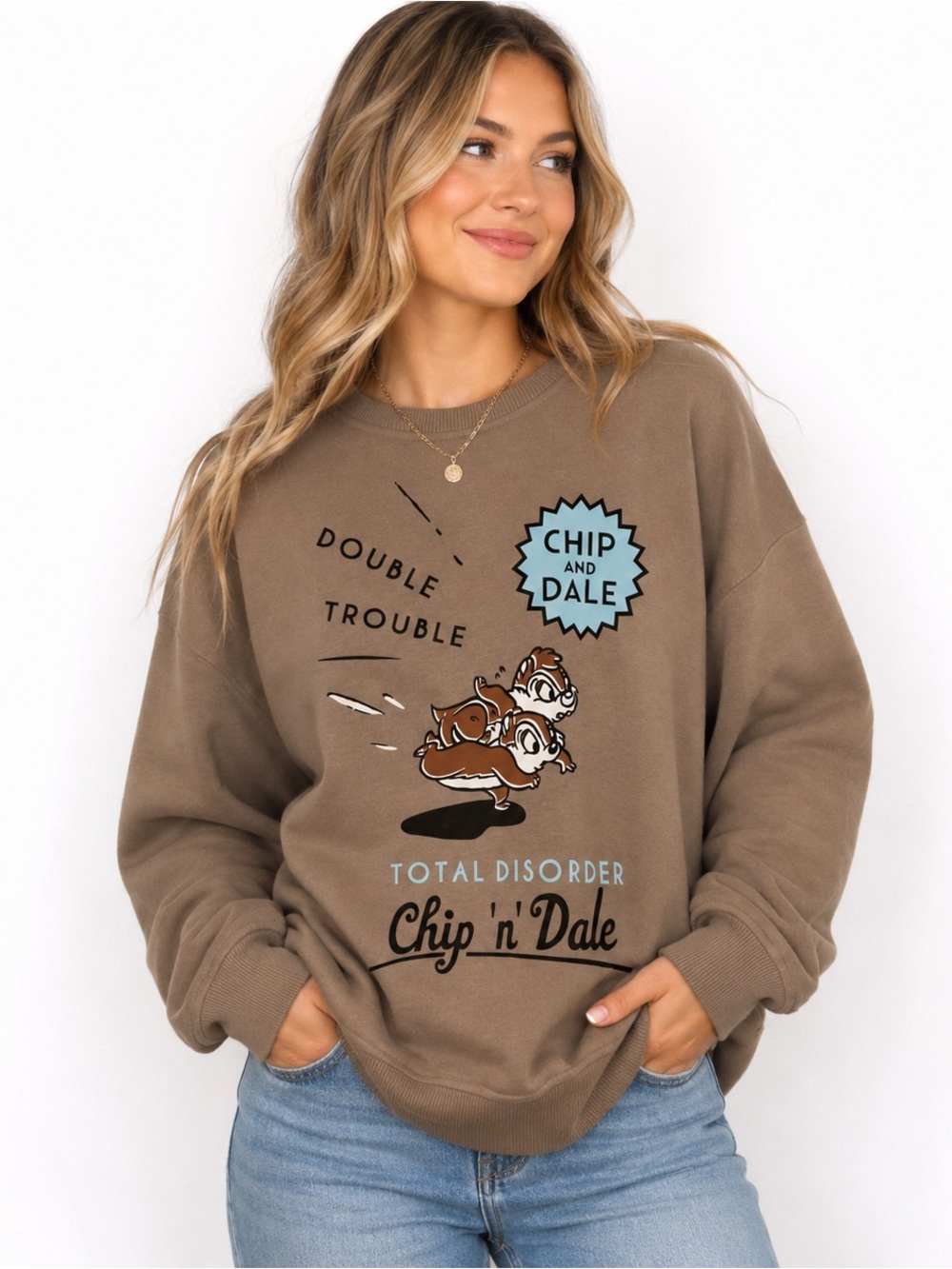 Disney Chip ’n Dale Double Trouble Sweatshirt | Size M | Oversized Pullover